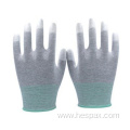 Hespax Carbon Fiber Seamless PU Finger Dipped Gloves